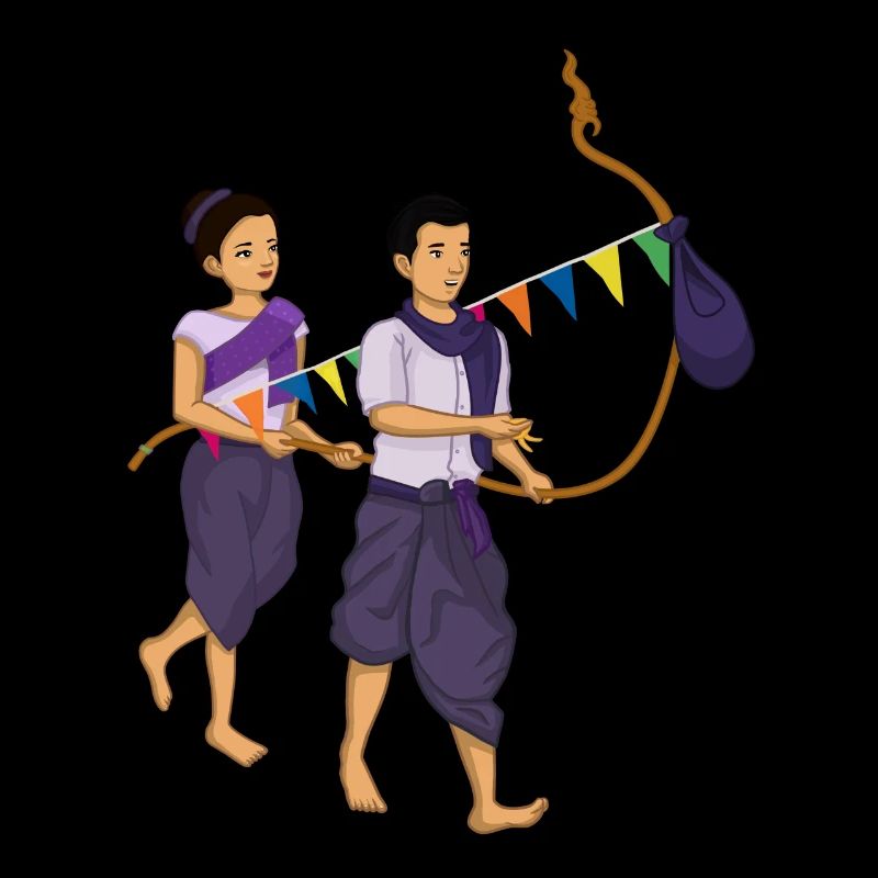 Traditionelles Khmer Neujahr Kambodscha