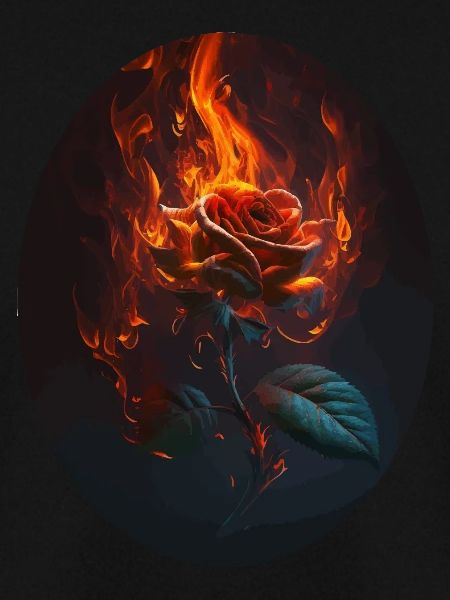 Burning Rose Gift