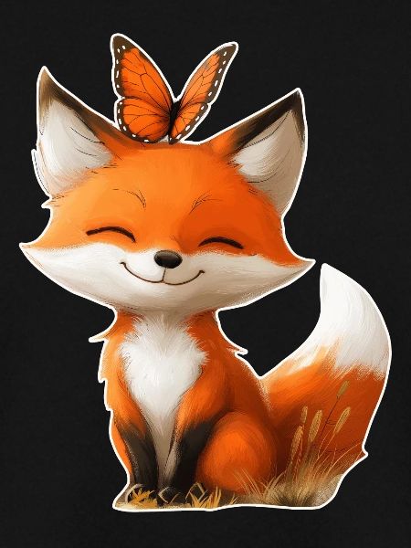 Fox with Butterfly