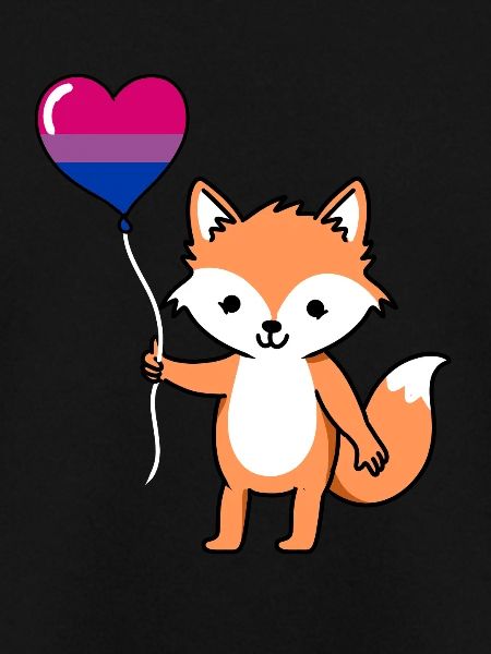 Fuchs Herzballon Bisexual Pride