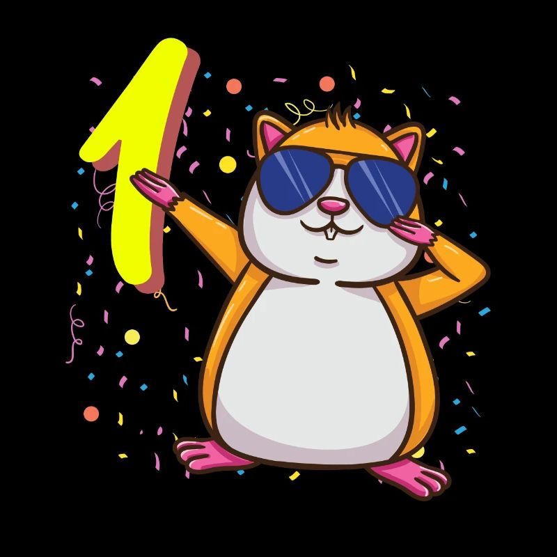 Anniversaire de 1 an Dabbing Hamster