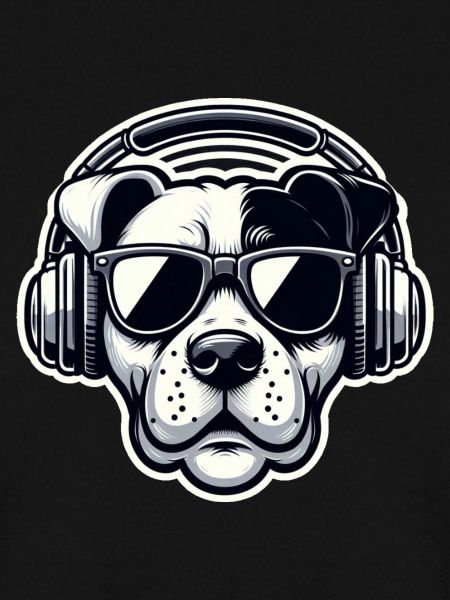 Hund Kopfhörer Brille cool