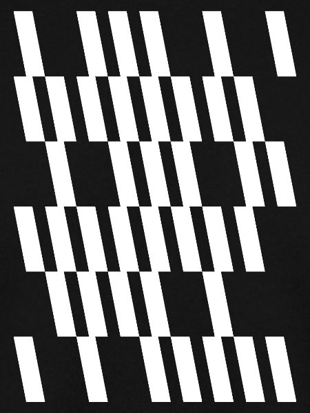 Monochrome Geometric Stripes Grid