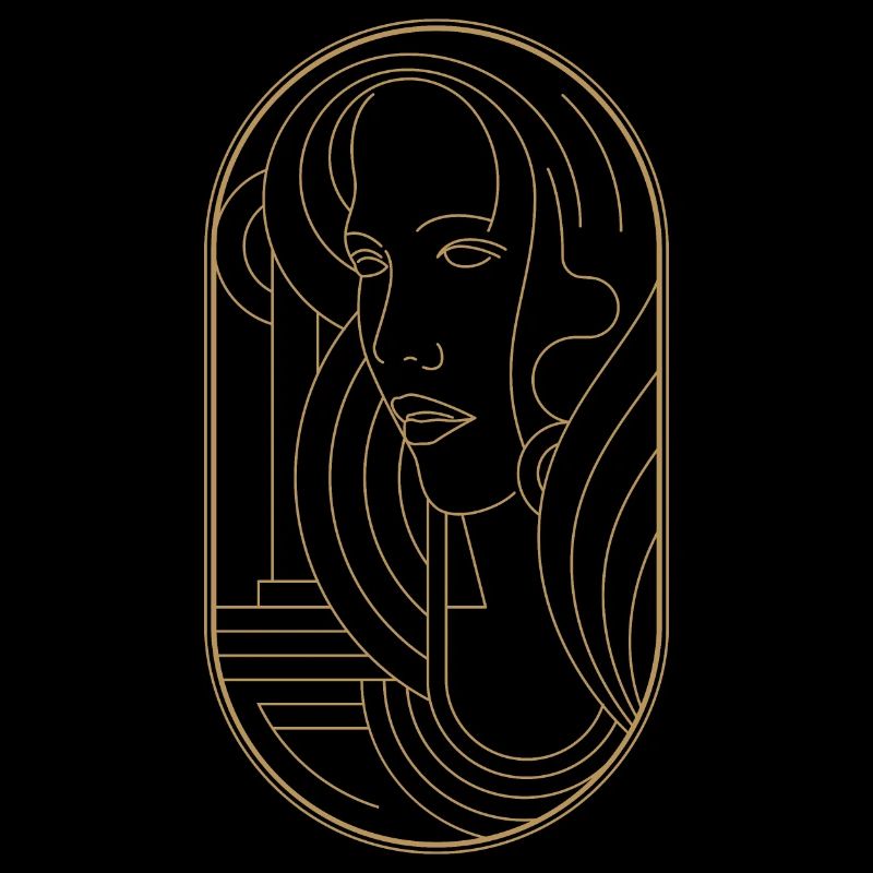 Beauty Artdeco Digital Art Prints - Objets de collection