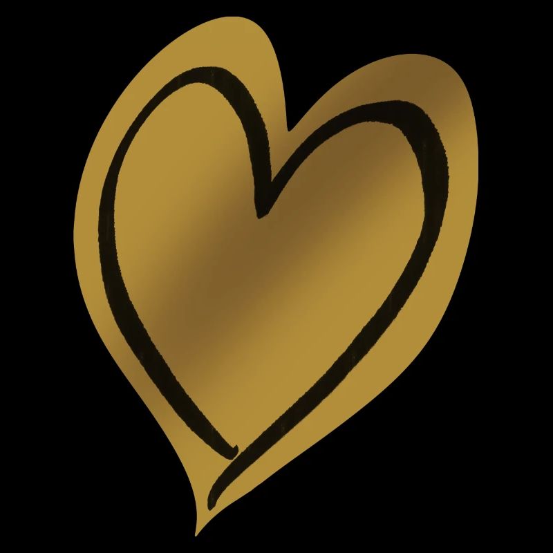Heart Gold Black