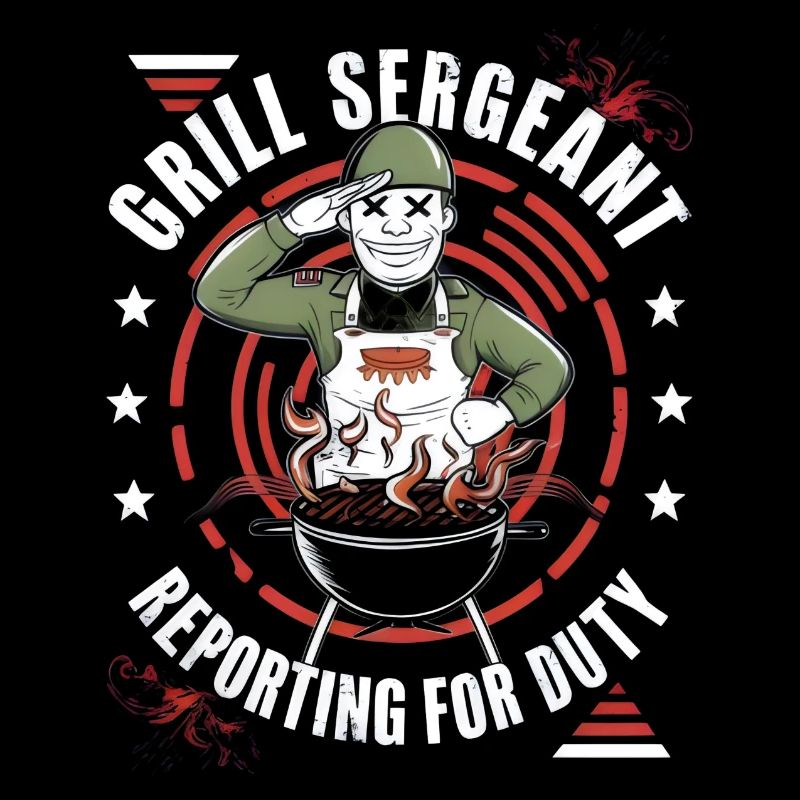 Grill Sergeant Reporting For Duty BBQ
