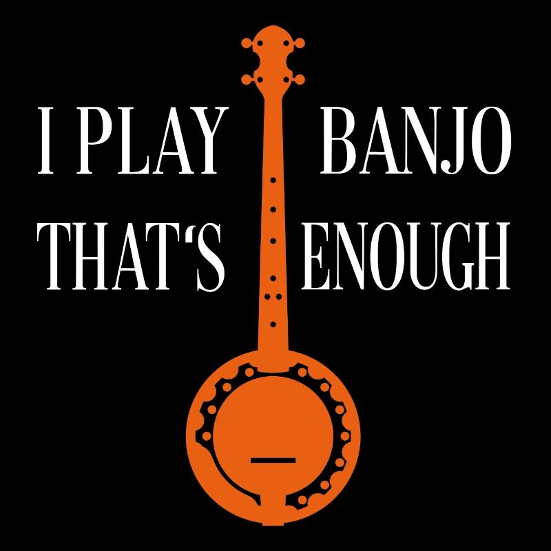 Je joue du banjo ça suffit - Banjo silhouette