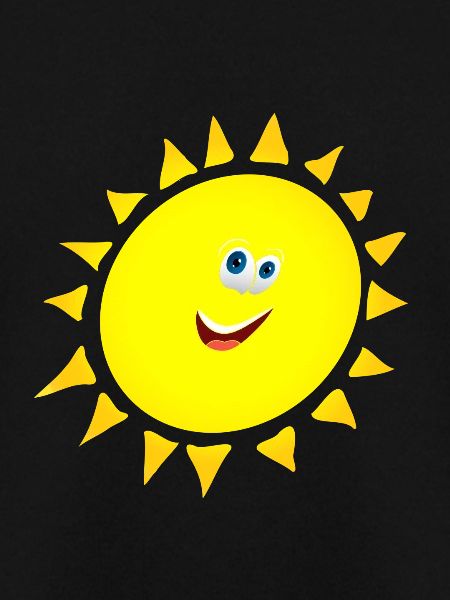 happy sonne mit gesicht