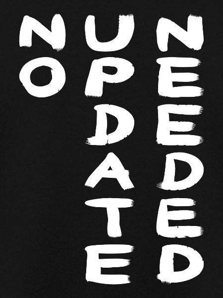NO UPDATE white