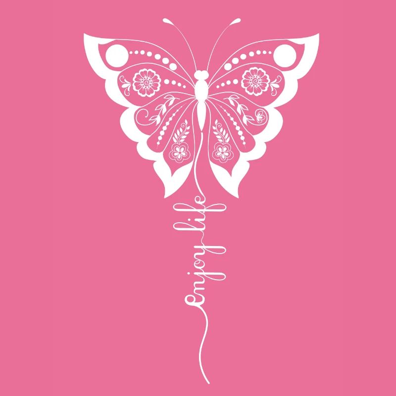 Papillon floral Script