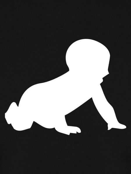Crawling baby silhouette
