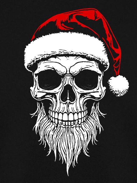 Schädel Santa Weihnachts - Skull