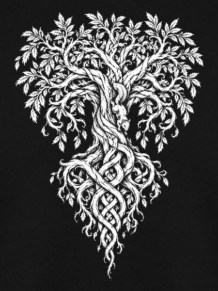 Yggdrasil – Weltenbaum im Flechtwerk