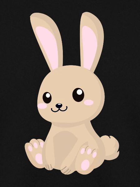 Niedlicher Comic Hase sitzend
