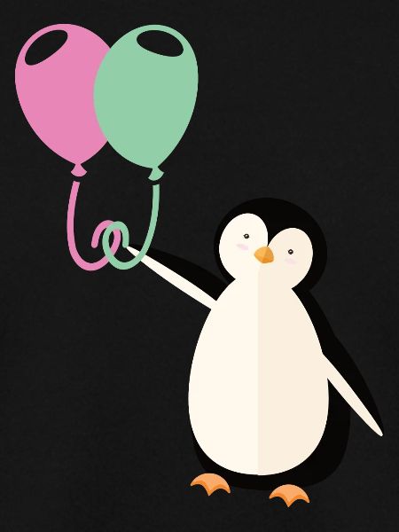 Süßer Pinguin mit Luftballon