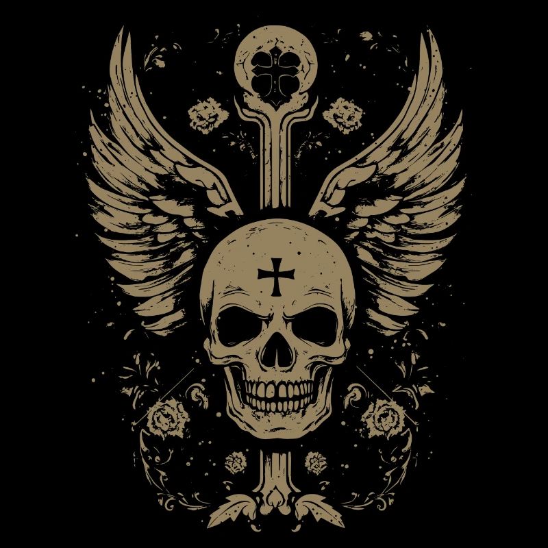 Goth Skull Grunge Cross
