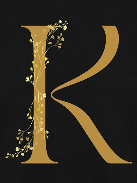 Buchstabe K mit schnörkel