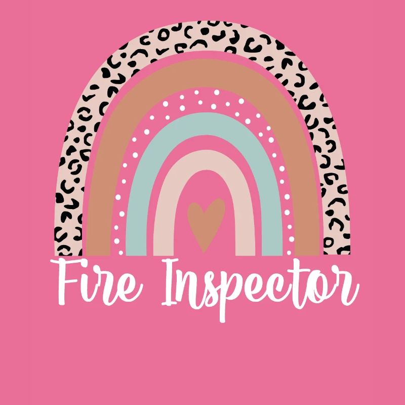Fire Inspector Rainbow Leopard Funny Fire