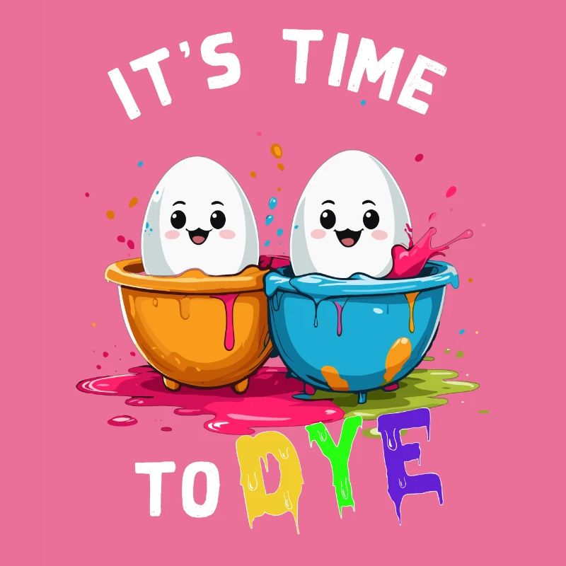 Funny Eggs Dyeing Colors for Easter Artist