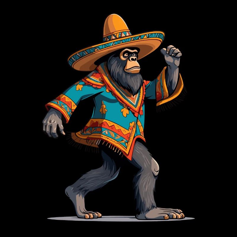Mexicain Bigfoot Sasquatch Sombrero