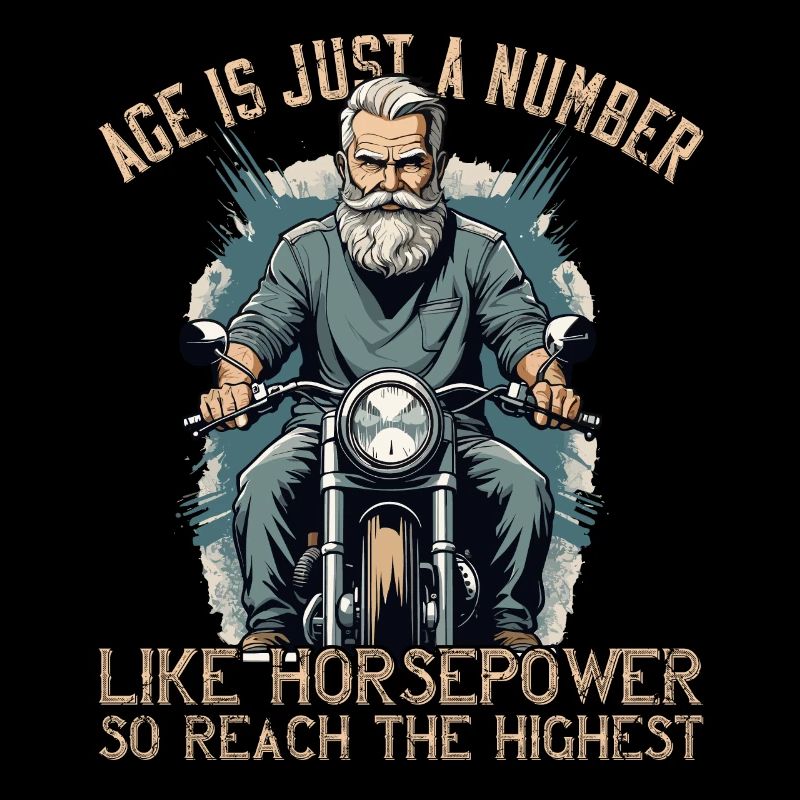 Lustiger Biker Opa Vintage Motorrad Retro Style