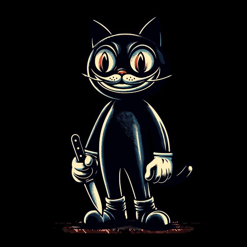 Chat effrayant Psycho Pet Décoration d’Halloween