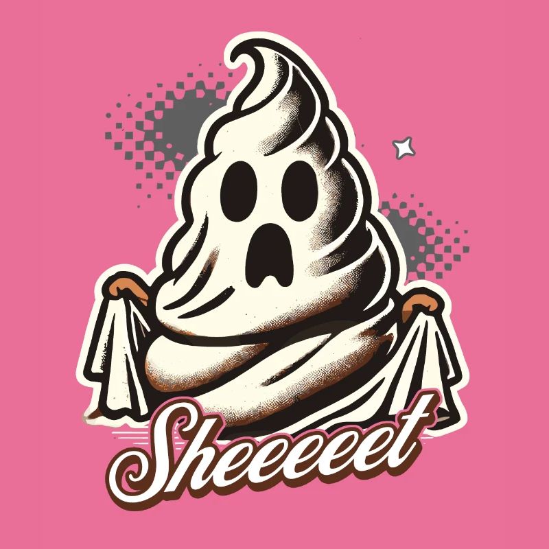 Feuille de caca d’Halloween Ghost Fun