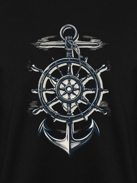 Maritimer Kompass Anker Symbol