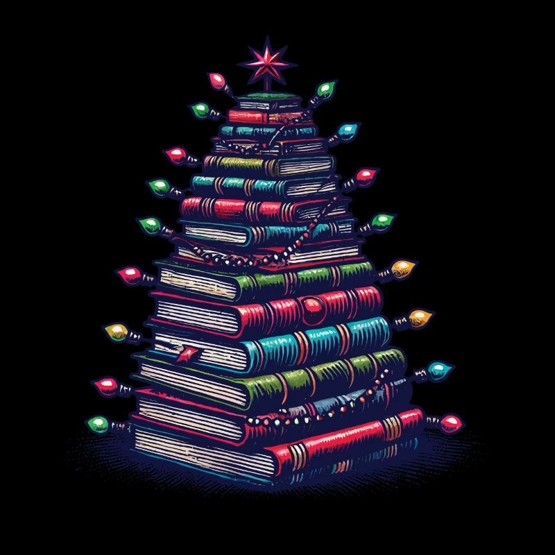 Book Stack Tree for Book Lovers Christmas