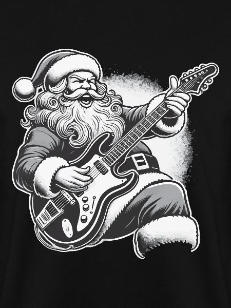 Rockender Weihnachtsmann Gitarre Spaß
