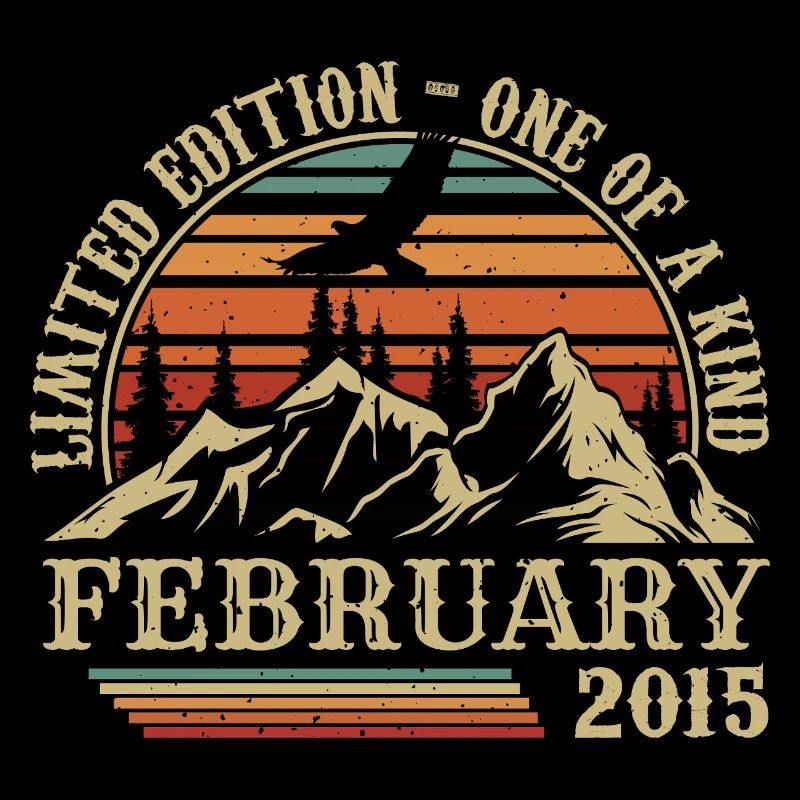 February 2015 Retro Born In February 2015 Birthday