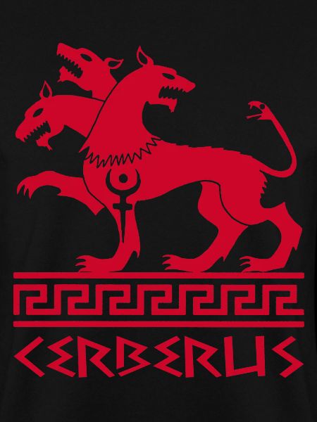Red cerberus dog