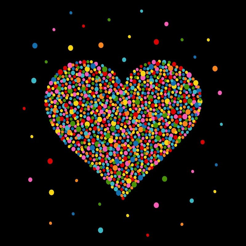 Coeur de confettis