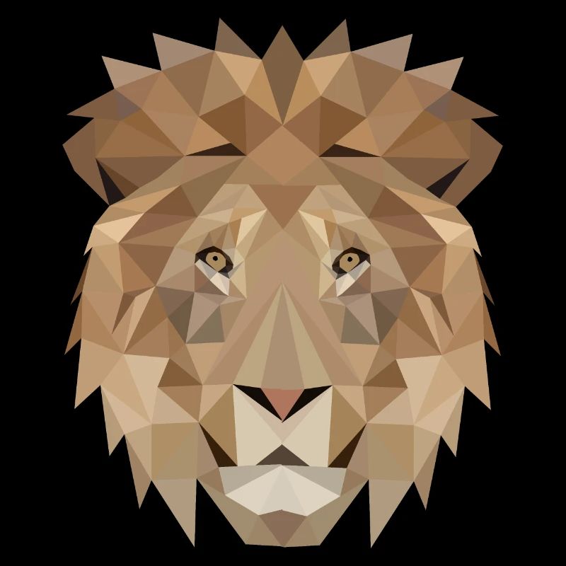Löwe Polygon Löwenkopf Sternzeichen Geschenkidee
