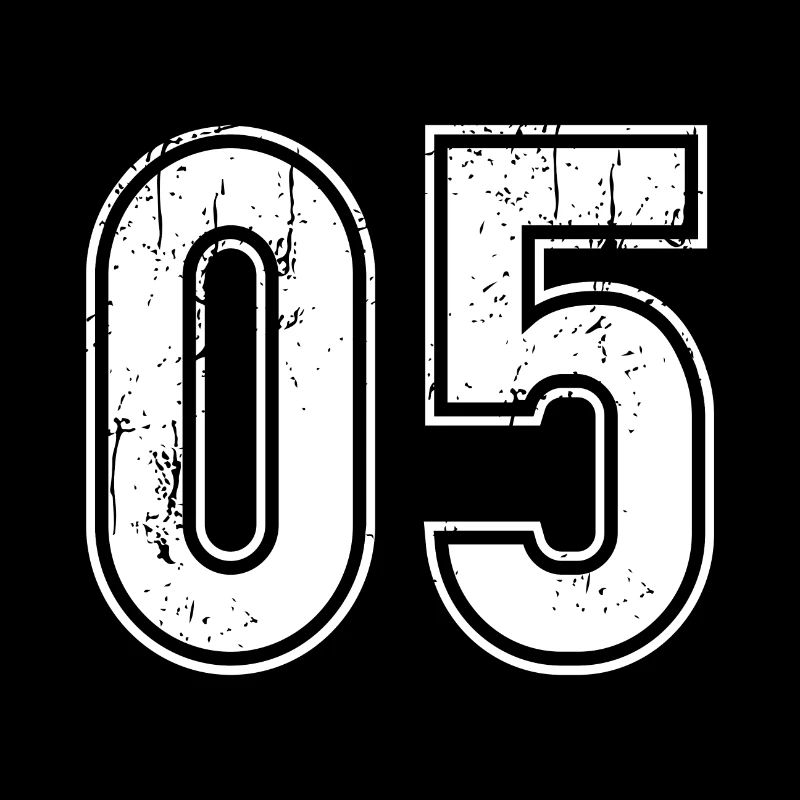 05 Years Retro Jersey Number 05 T-hirt Number