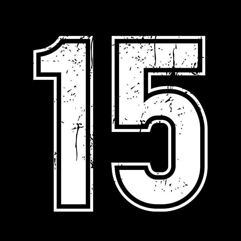 15 Years Retro Jersey Number 15 T-hirt Number