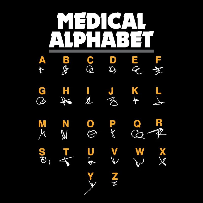 Medizinisches Alphabet Krankenschwester & Chemiker
