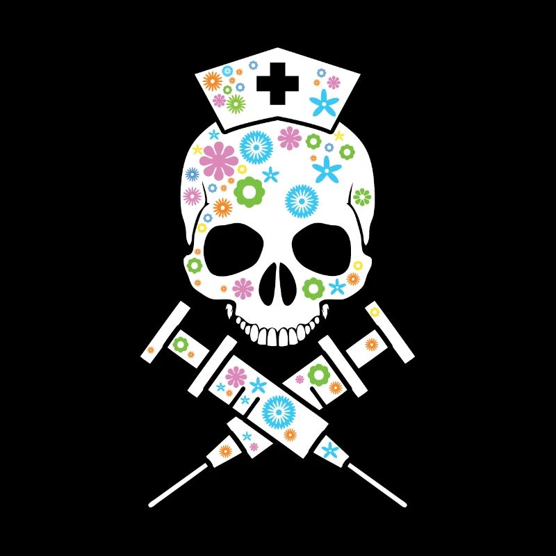 Krankenschwester Geschenkidee - Medizin Schädel.
