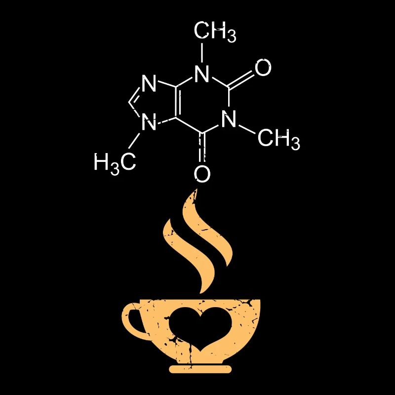 Caféine molécule café science nerd