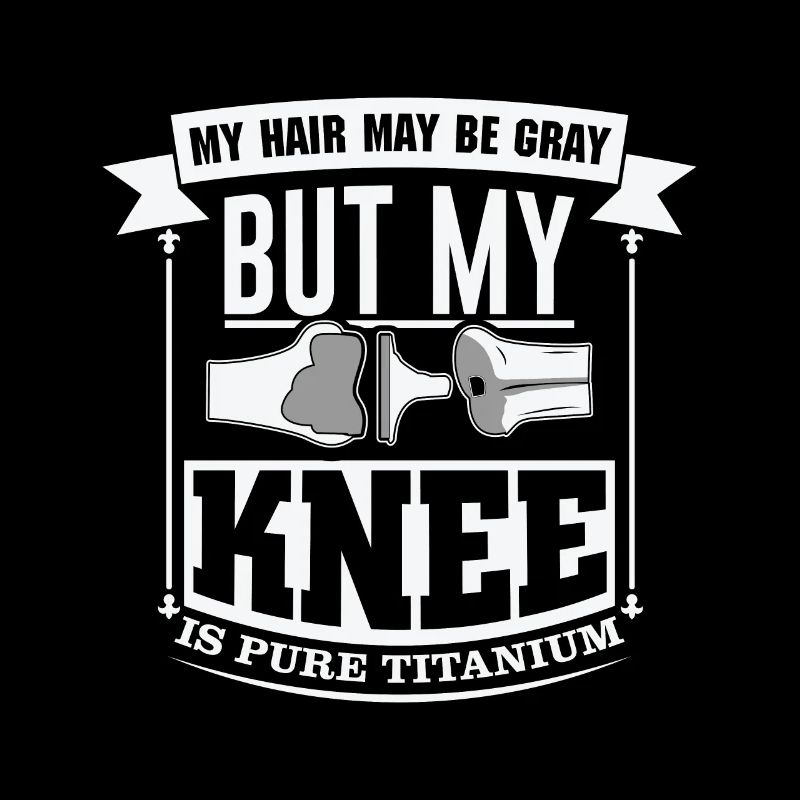 Knee surgery replacement titanium knee