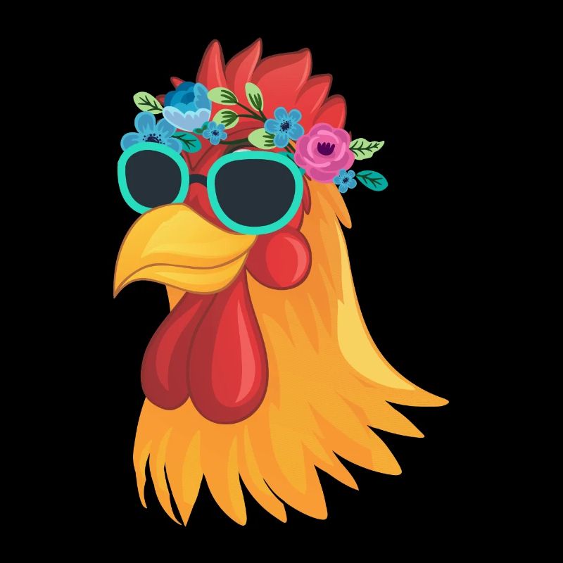 Cooles Huhn Sonnenbrille Bauer Tier