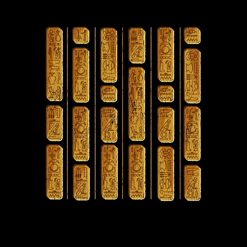 Egyptian hieroglyphics characters archeology