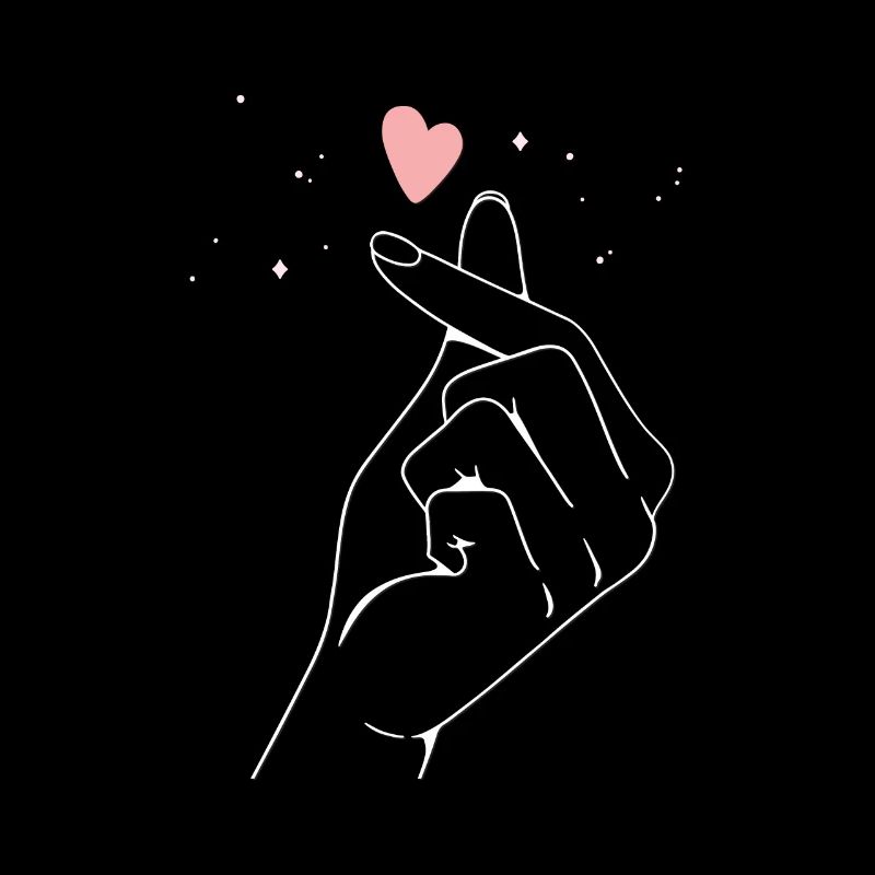 Kpop Drame Coréen Finger Heart Saranghae