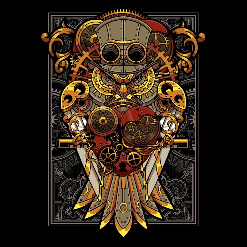 Steampunk Hibou Oiseau mécanique Clockwork