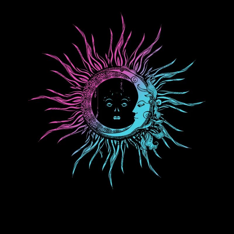 Spiritualité Lune et Soleil Illustration