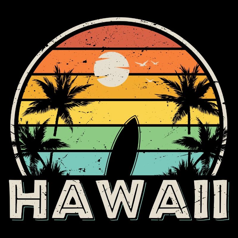 Coloré et vintage Hawaii Surf