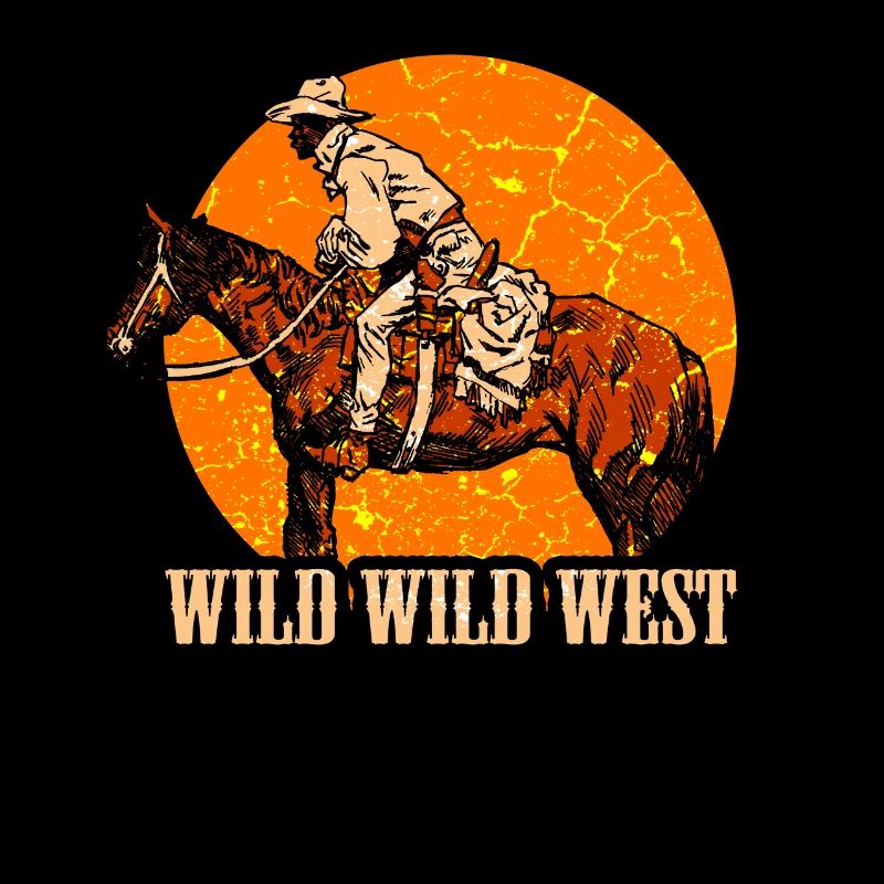 Cheval de cow-boy far west