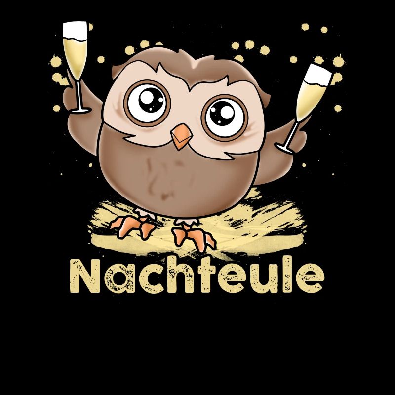 Witzige Betrunkene Nachteule Alkohol Prosecco Sekt