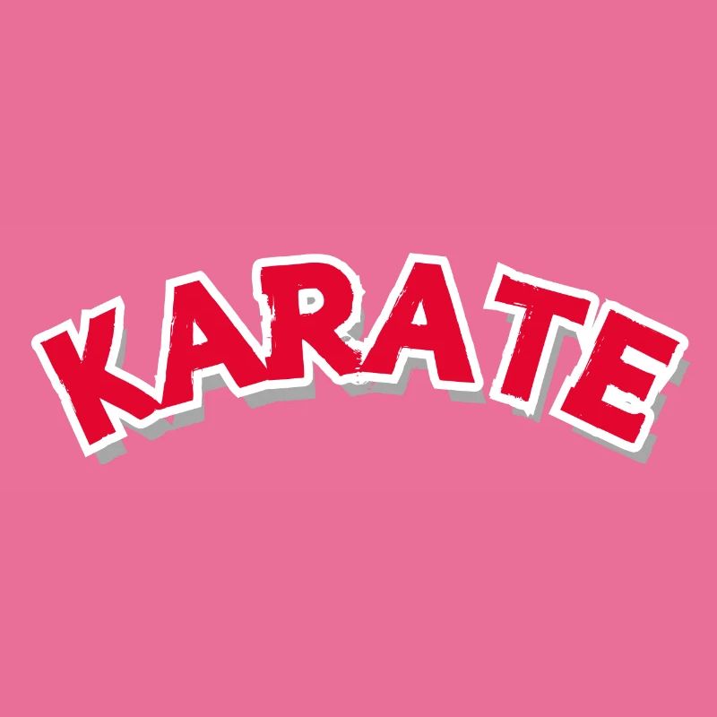 Karate Rund1 in Rot als Überschrift oder Logo