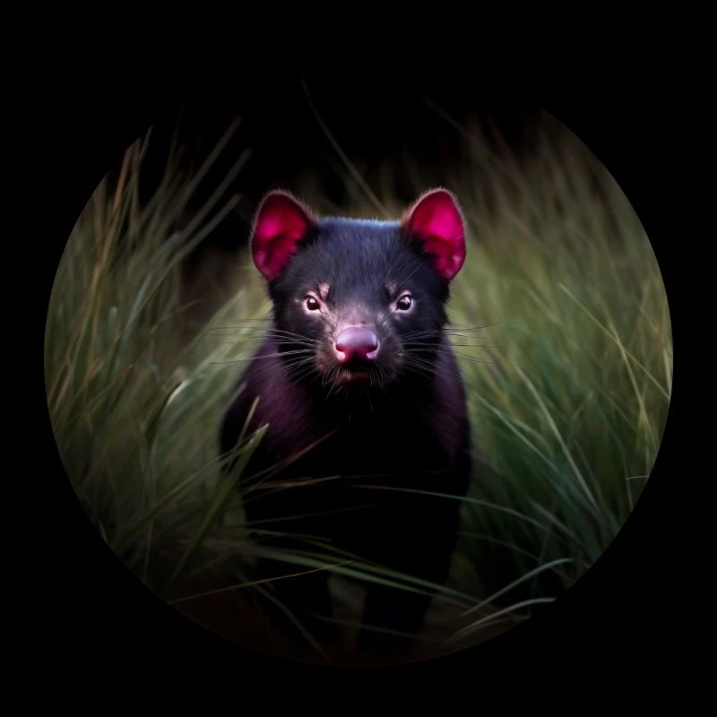 Diable de Tasmanie qui se cache